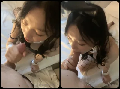 Thỏ con dam dang thích bú chim to