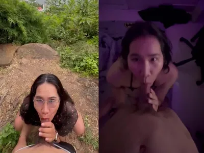 Mệt cu với em yêu vừa uống trà sữa xong đòi ra bờ sông mút cu